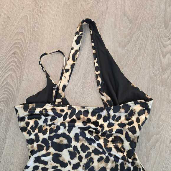 NWT Fashion Nova Wild For You Leopard Animal Print Swimsuit Size L  Cut-Out - Picture 7 of 8